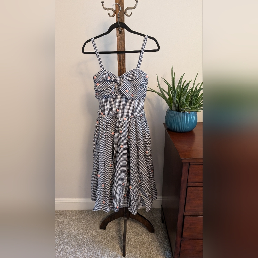 Unique Vintage Gingham Dress